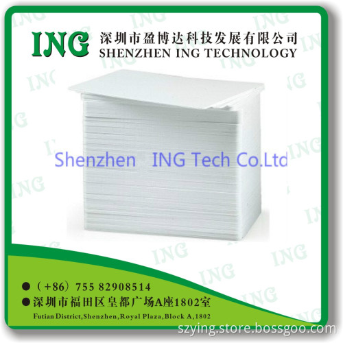 Blank White Standard Sized PVC Card